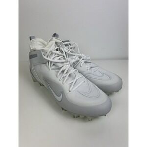 Nike Alpha Huarache 8 Elite LAX White Grey Cleats Mens Size 14 CW4440-110